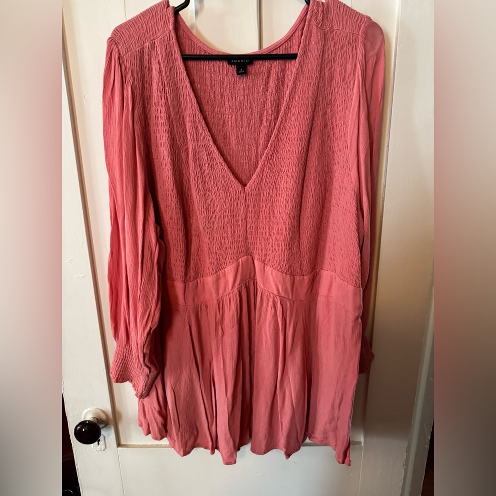 Torrid Coral Textured Top